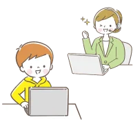 1対1の完全個別オンラインそろばん指導のイメージ