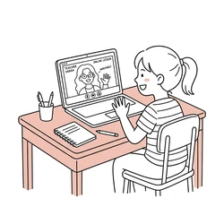 レッスンスタートのイラスト