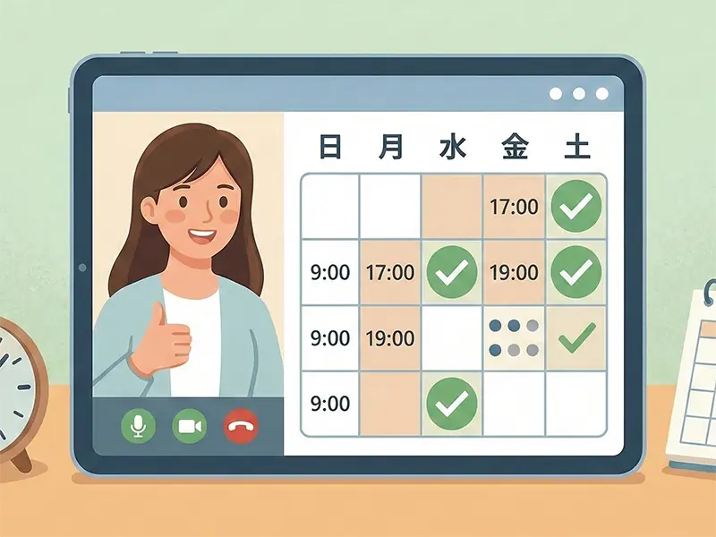 曜日・時間・回数を自由に選べるイメージ
